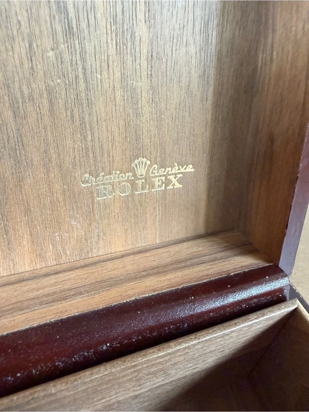Rolex Vintage 70s-80s President Day Date Brown Leather Watch Box w/ Gold Buckle